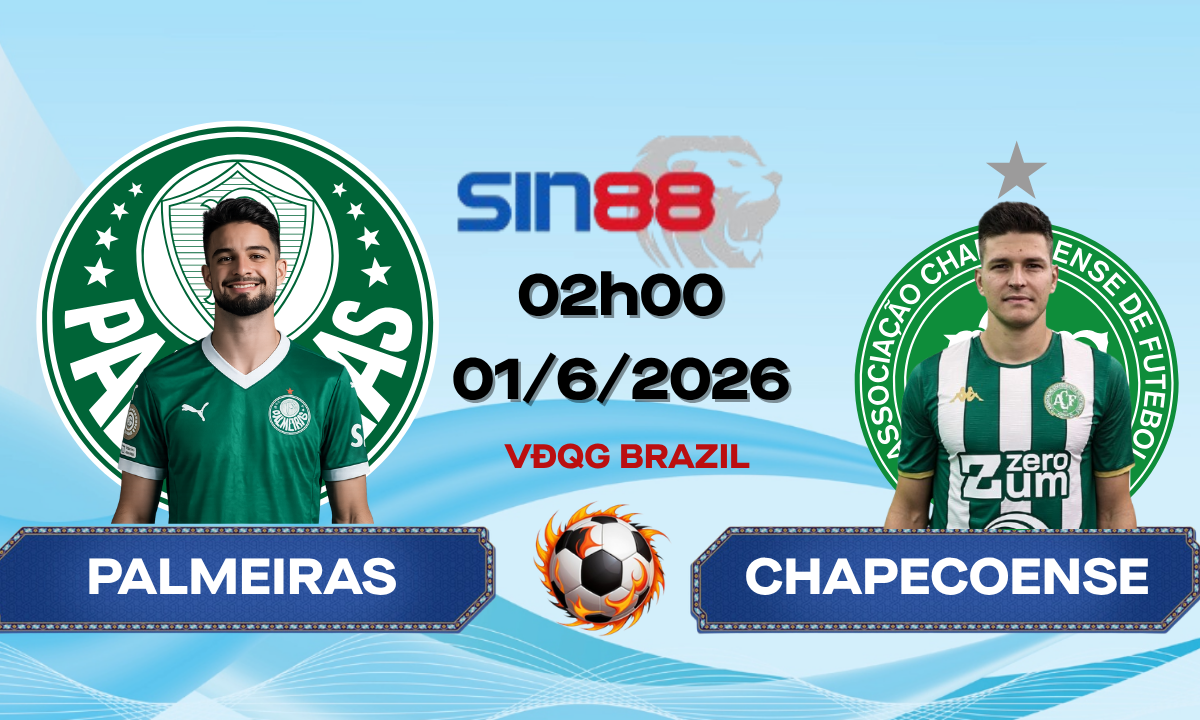 Soi kèo bóng đá Palmeiras – Chapecoense-SC 02h00 ngày 01/06/2026 – VĐQG Brazil