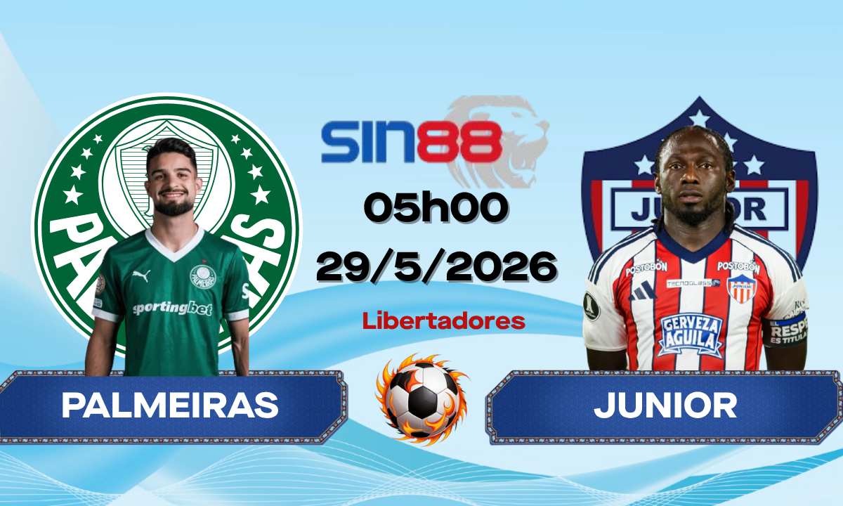 Soi kèo bóng đá Palmeiras - Junior 05h00 ngày 29/05/2026 - Copa Libertadores