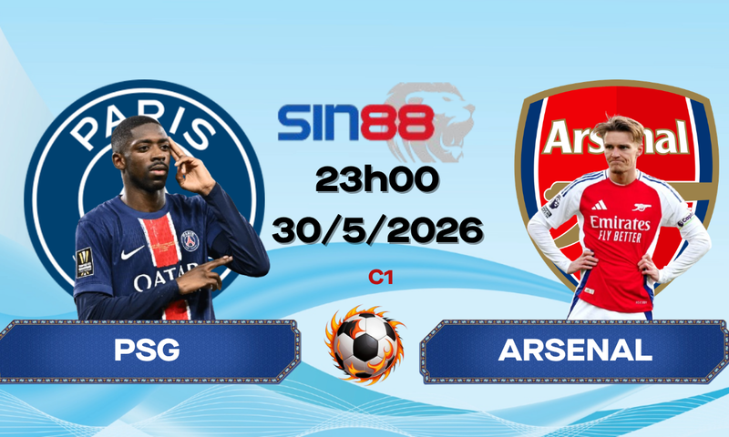 Soi kèo bóng đá PSG - Arsenal 23h00 ngày 30/05/2026 - Champions League