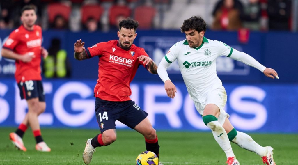 Dự đoán tỷ số Getafe - Osasuna: 2-1