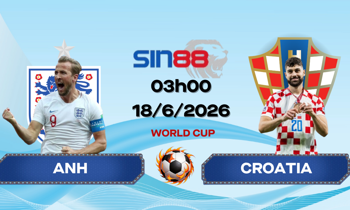 Soi kèo bóng đá Anh – Croatia 03h00 ngày 18/06/2026 – World Cup