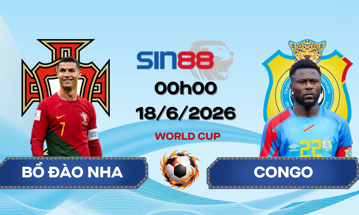 Soi kèo bóng đá Bồ Đào Nha – Congo 00h00 ngày 18/06/2026 – World Cup