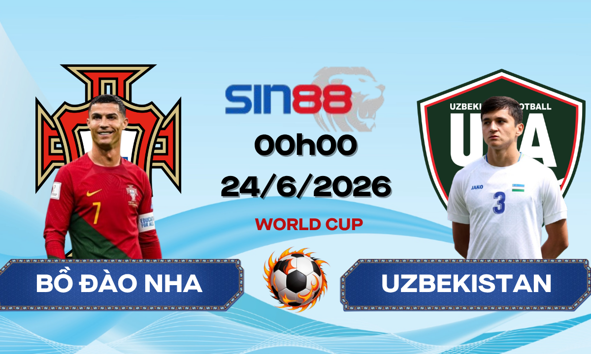 Soi kèo bóng đá Bồ Đào Nha – Uzbekistan 00h00 ngày 24/06/2026 – World Cup