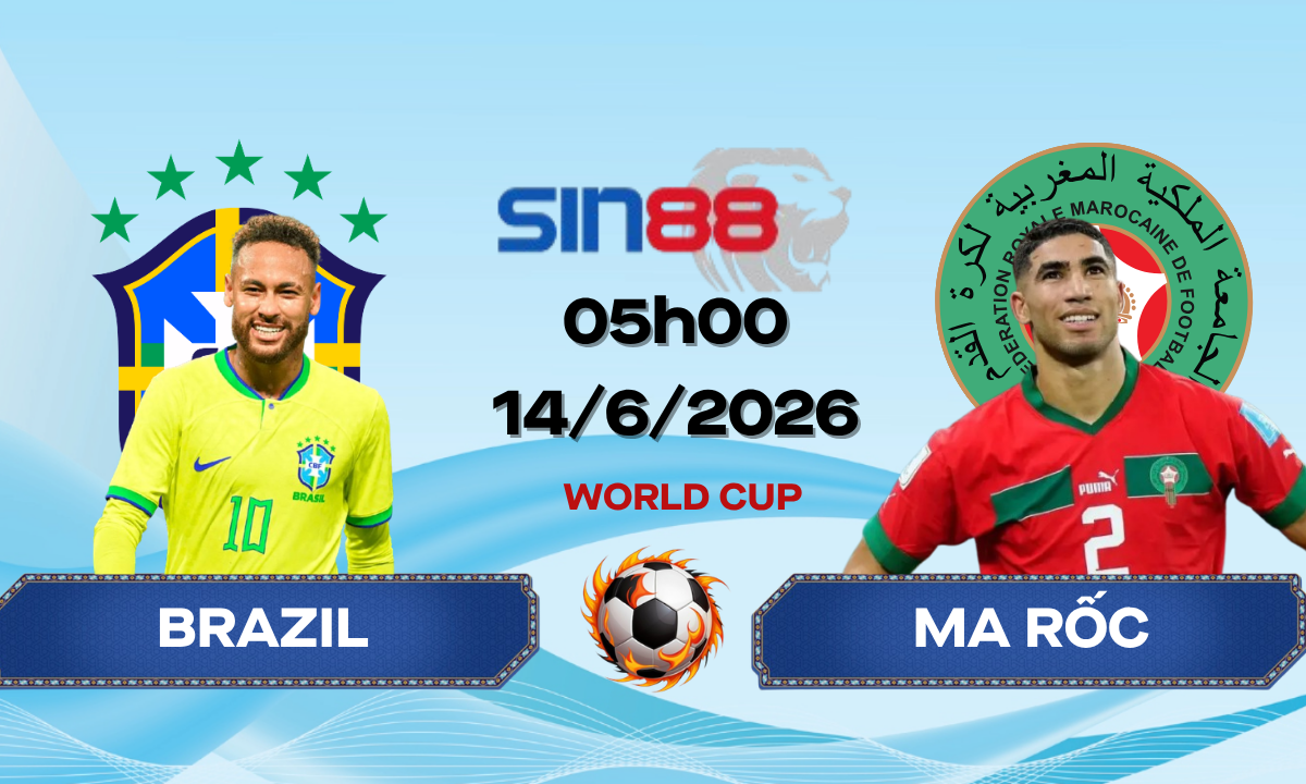 Soi kèo bóng đá Brazil – Ma Rốc 05h00 ngày 14/06/2026 – World Cup