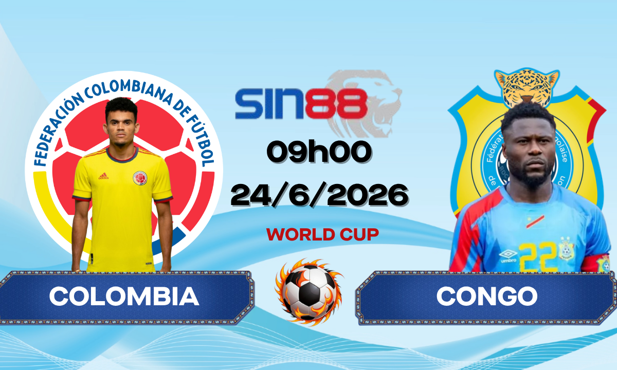 Soi kèo bóng đá Colombia – Congo 09h00 ngày 24/06/2026 – World Cup