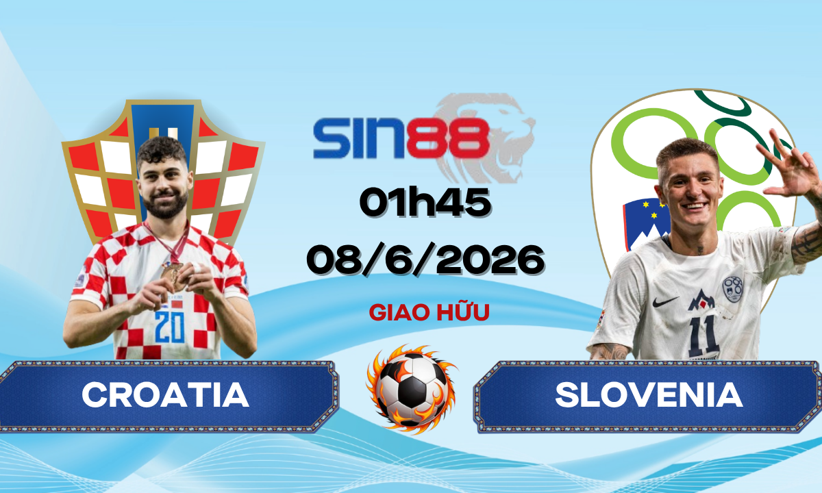 Soi kèo bóng đá Croatia – Slovenia 01h45 ngày 08/06/2026 – Giao hữu