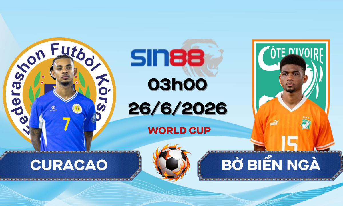 Soi kèo bóng đá Curacao – Bờ Biển Ngà 03h00 ngày 26/06/2026 – World Cup