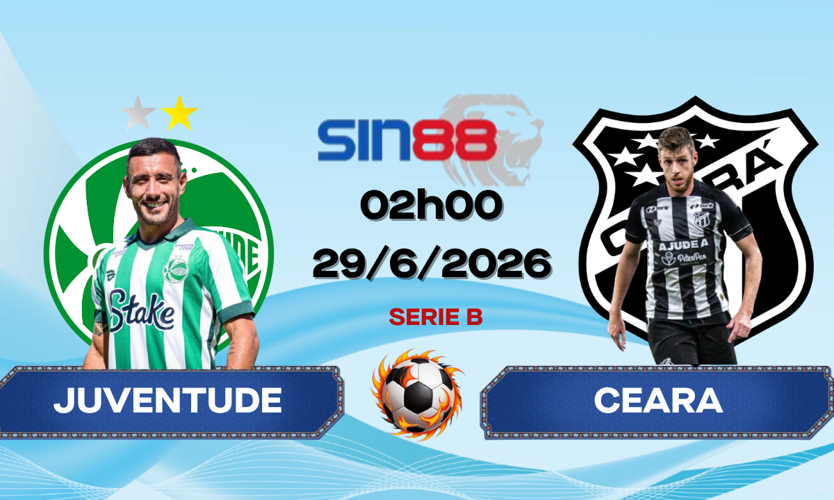 Soi kèo bóng đá Juventude - Ceara 02h00 ngày 29/06/2026 - Serie B