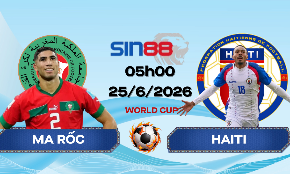 Soi kèo bóng đá Ma Rốc - Haiti 05h00 ngày 25/06/2026 - World Cup