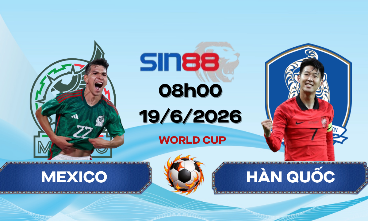 Soi kèo bóng đá Mexico – Hàn Quốc 08h00 ngày 19/06/2026 – World Cup
