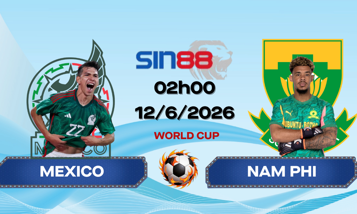 Soi kèo bóng đá Mexico – Nam Phi 02h00 ngày 12/06/2026 – World Cup