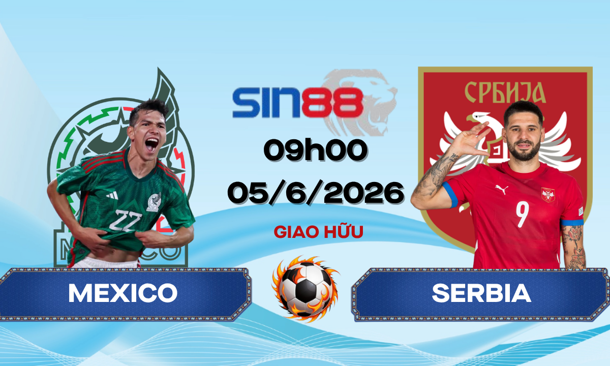 Soi kèo bóng đá Mexico – Serbia 09h00 ngày 05/06/2026 – Giao hữu