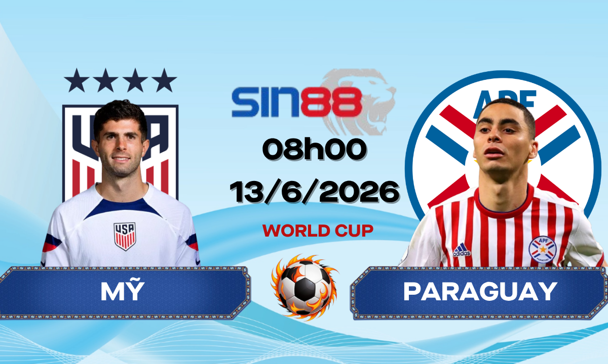 Soi kèo bóng đá Mỹ – Paraguay 08h00 ngày 13/06/2026 – World Cup