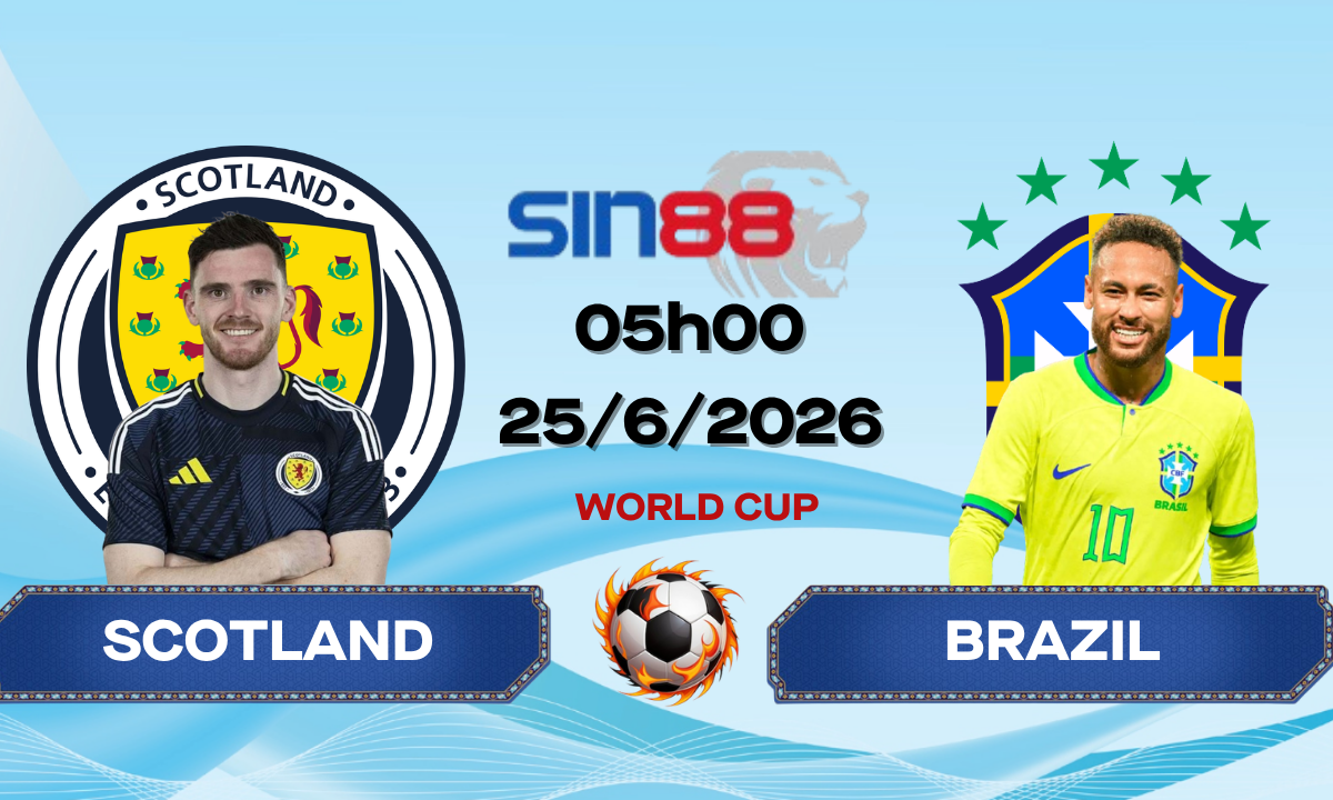 Soi kèo bóng đá Scotland – Brazil 05h00 ngày 25/06/2026 – World Cup