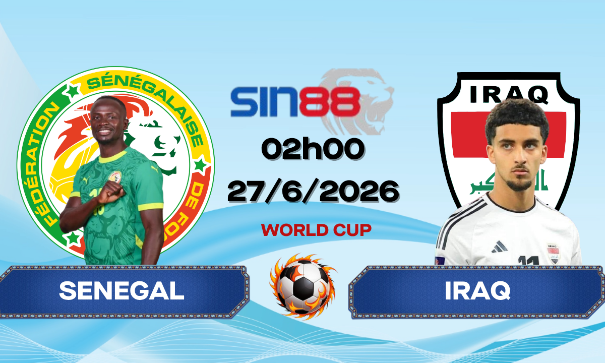 Soi kèo bóng đá Senegal – Iraq 02h00 ngày 27/06/2026 – World Cup