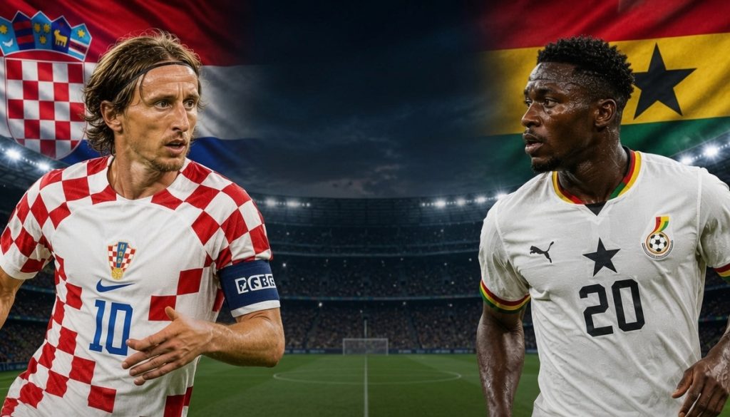 Dự đoán tỷ số Croatia - Ghana: 1-1