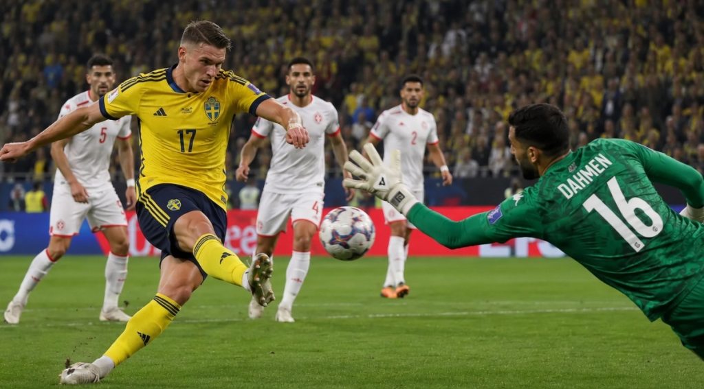 Dự đoán tỷ số Thụy Điển - Tunisia: 1-0