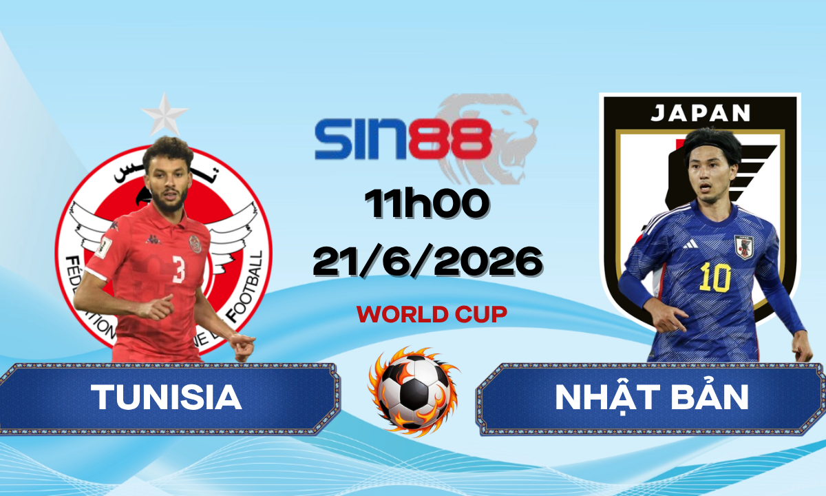 Soi kèo bóng đá Tunisia – Nhật Bản 11h00 ngày 21/06/2026 – World Cup