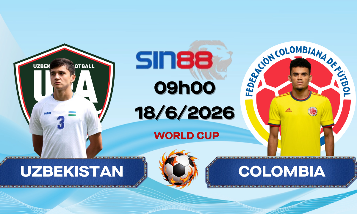 Soi kèo bóng đá Uzbekistan – Colombia 09h00 ngày 18/06/2026 – World Cup