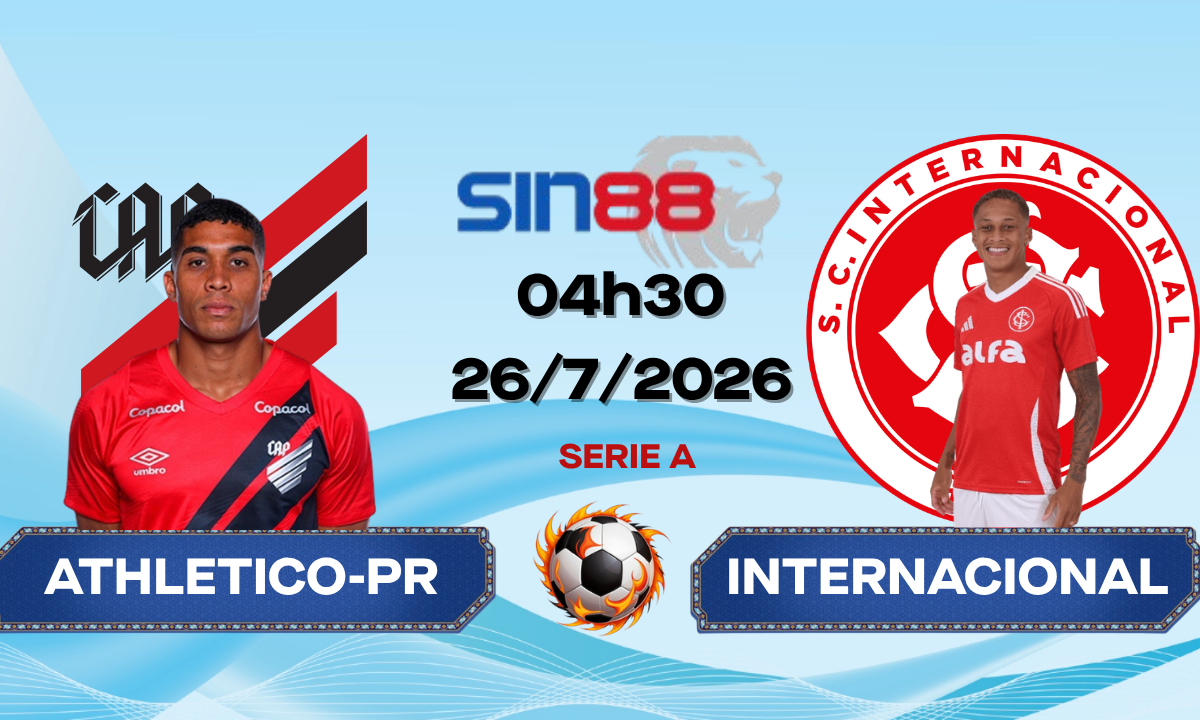 Soi kèo bóng đá Athletico-PR – Internacional 04h30 ngày 26/07/2026 – Serie A