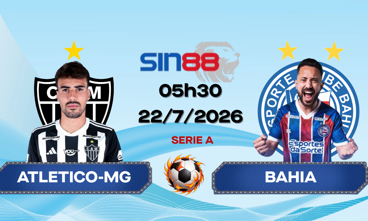 Soi kèo bóng đá Atletico-MG – Bahia 05h30 ngày 22/07/2026 – Serie A