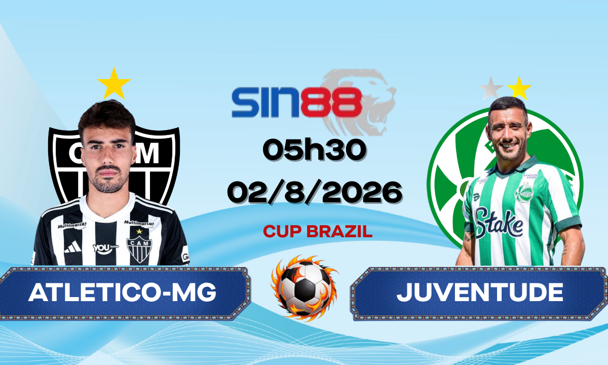 Soi kèo bóng đá Atletico-MG – Juventude 05h30 ngày 02/08/2026 – Cúp Quốc gia Brazil