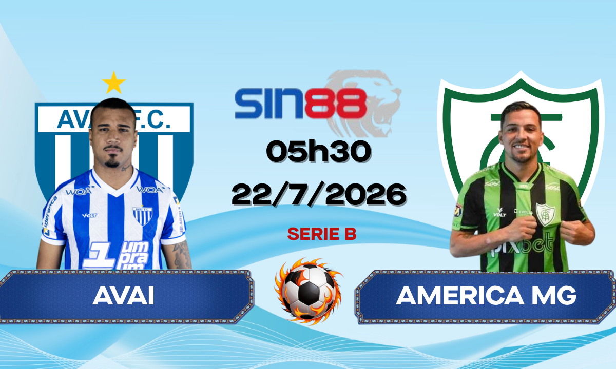 Soi kèo bóng đá Avai – America MG 05h30 ngày 22/07/2026 – Serie B
