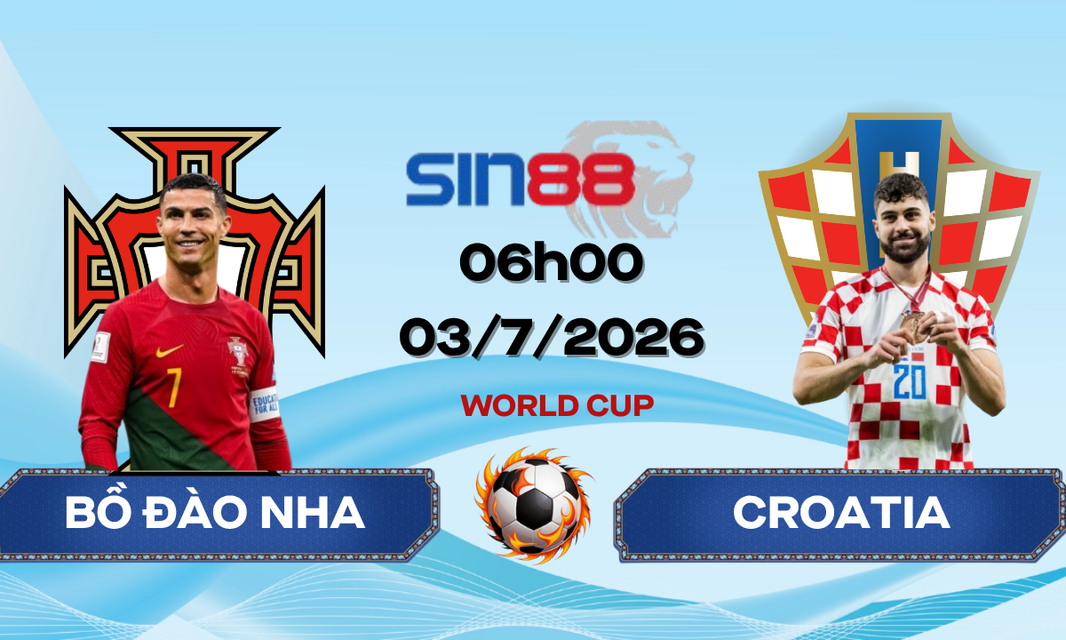 Soi kèo bóng đá Bồ Đào Nha - Croatia 06h00 ngày 03/07/2026 - World Cup