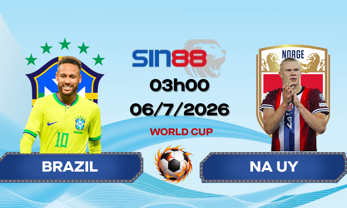 Soi kèo bóng đá Brazil - Na Uy 03h00 ngày 06/07/2026 - World Cup