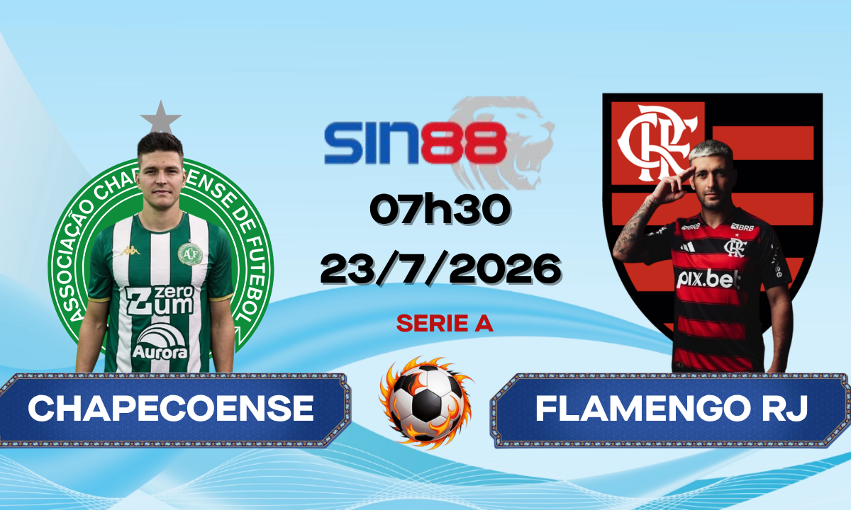 Soi kèo bóng đá Chapecoense-SC – Flamengo RJ 07h30 ngày 23/07/2026 – Serie A