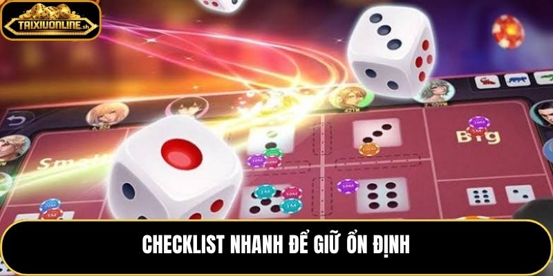 Checklist Quy tắc xả xui cho nhịp cược ổn định
