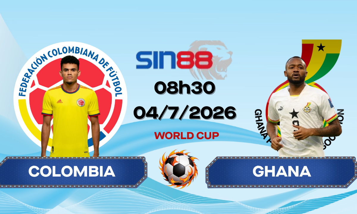 Soi kèo bóng đá Colombia - Ghana 08h30 ngày 04/07/2026 - World Cup