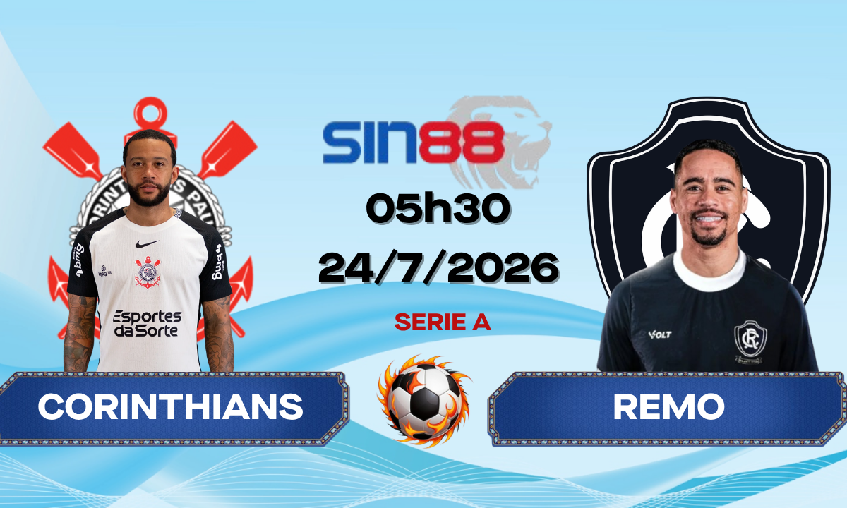 Soi kèo bóng đá Corinthians – Remo 05h30 ngày 24/07/2026 – Serie A