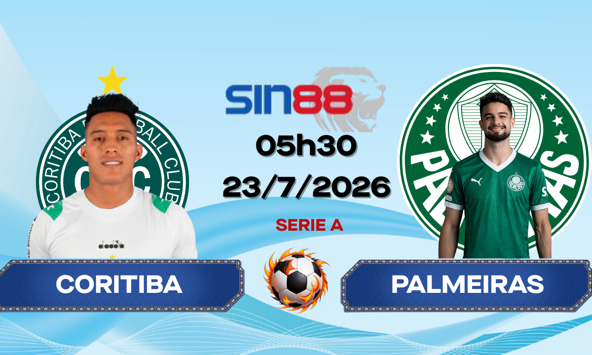Soi kèo bóng đá Coritiba – Palmeiras 05h30 ngày 23/07/2026 – Serie A