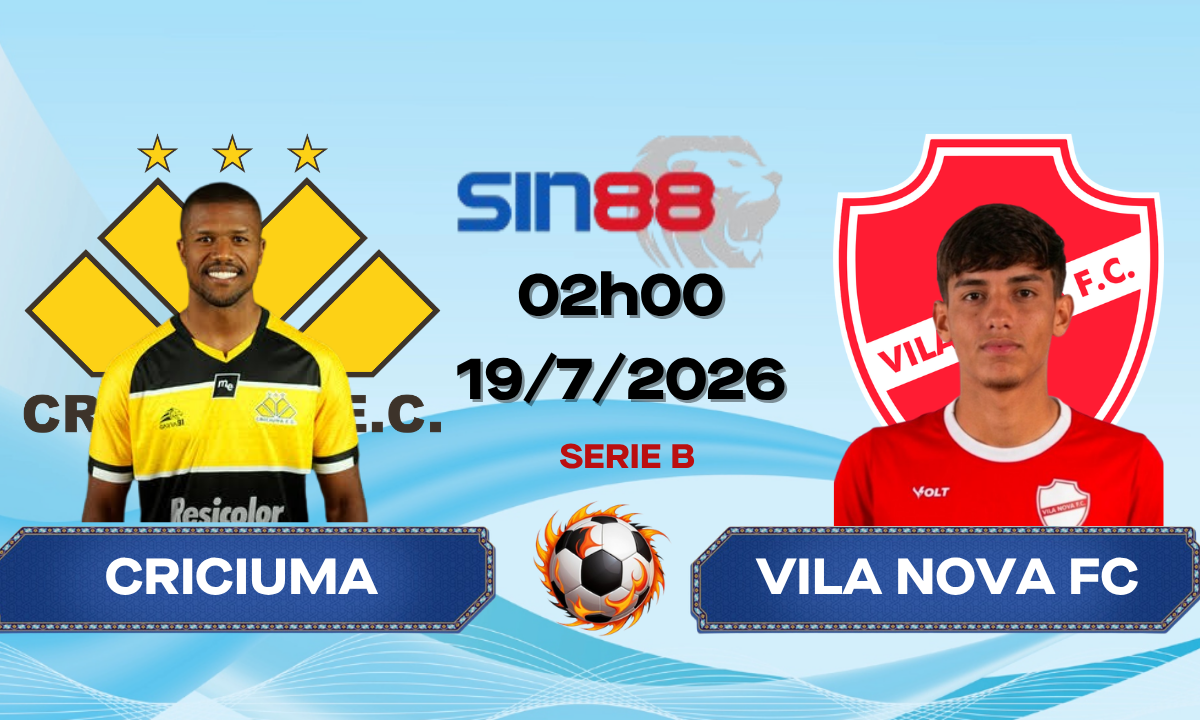 Soi kèo bóng đá Criciuma - Vila Nova FC 02h00 ngày 19/07/2026 - Serie B
