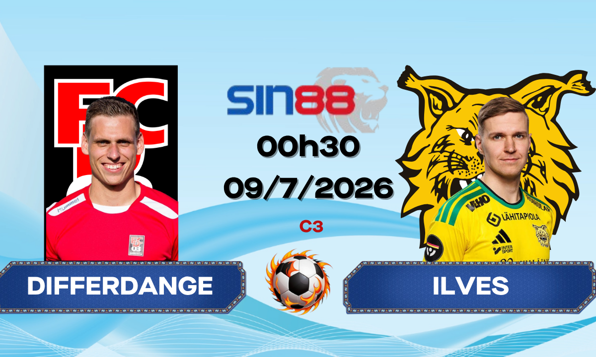 Soi kèo bóng đá Differdange - Ilves 00h30 ngày 09/07/2026 - Conference League