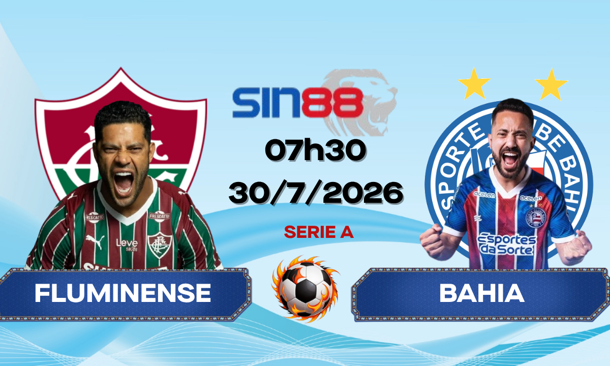Soi kèo bóng đá Fluminense – Bahia 07h30 ngày 30/07/2026 – Serie A