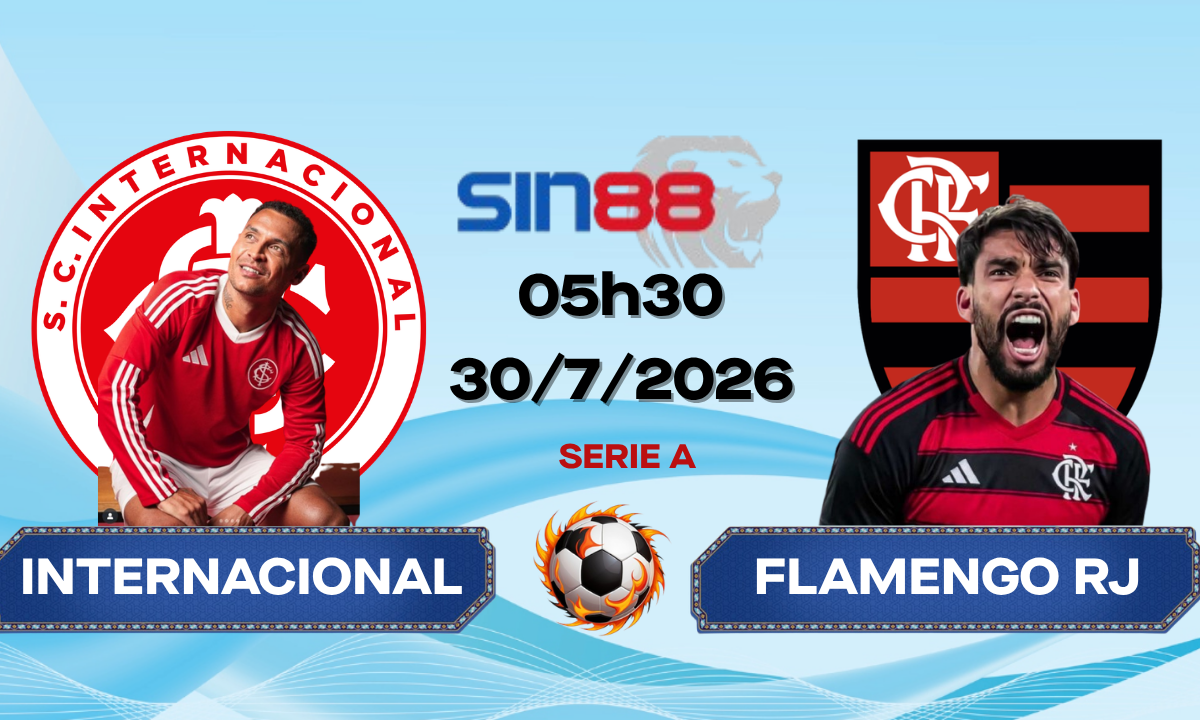 Soi kèo bóng đá Internacional – Flamengo RJ 05h30 ngày 30/07/2026 – Serie A