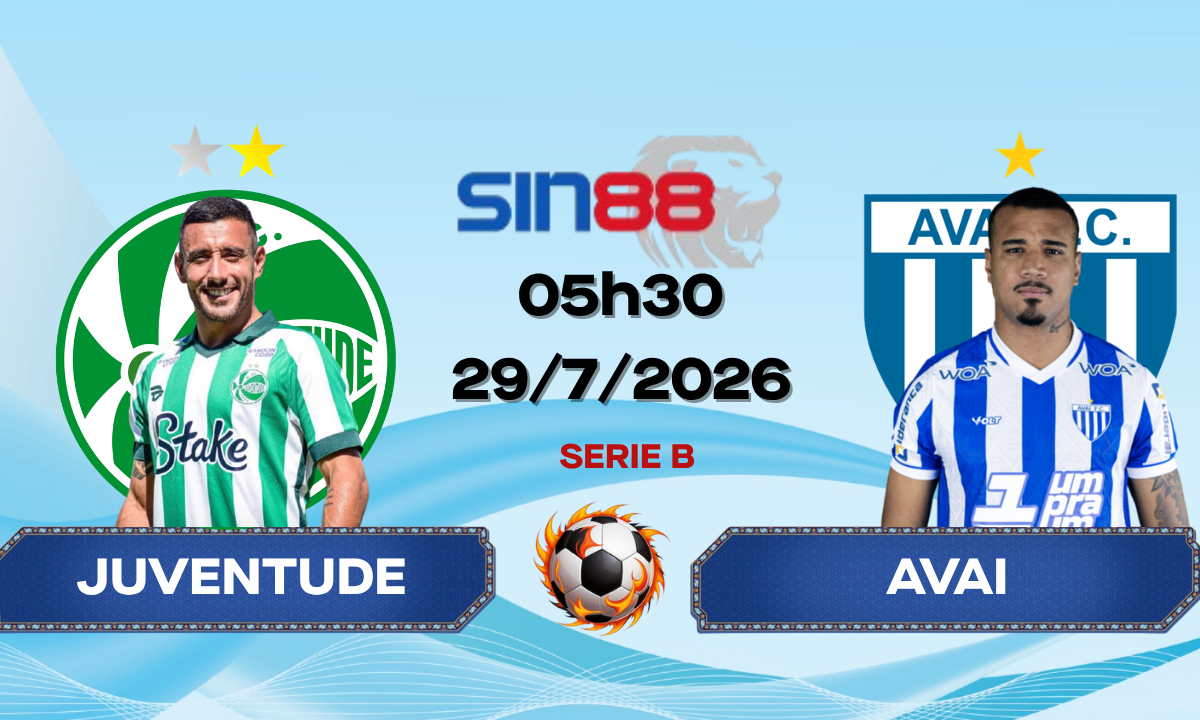 Soi kèo bóng đá Juventude – Avai 05h30 ngày 29/07/2026 – Serie B