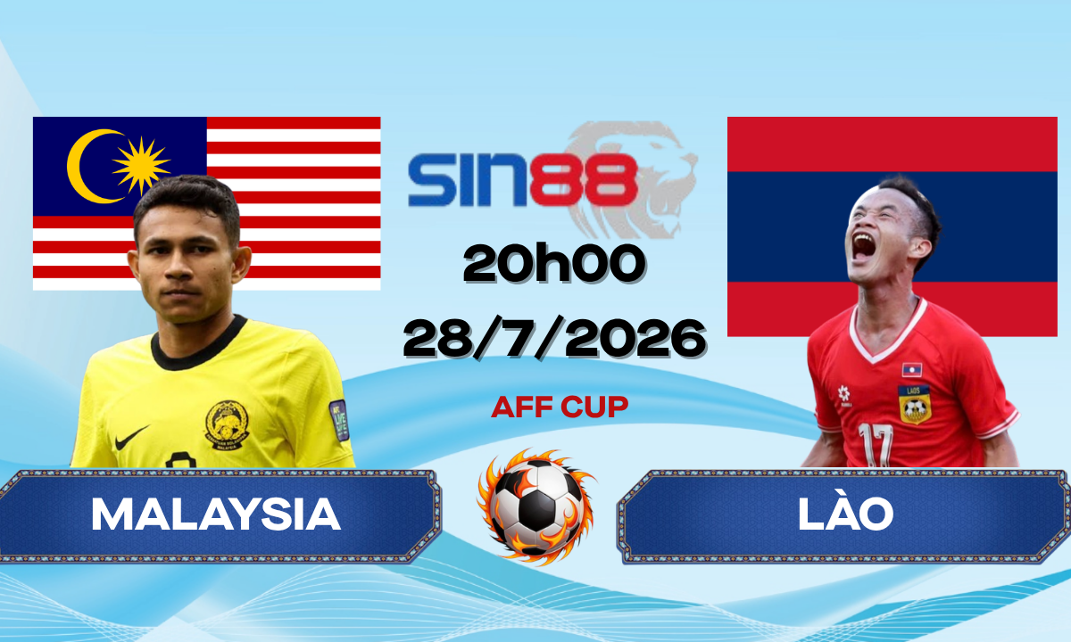 Soi kèo bóng đá Malaysia – Lào 20h30 ngày 28/07/2026 – AFF CUP