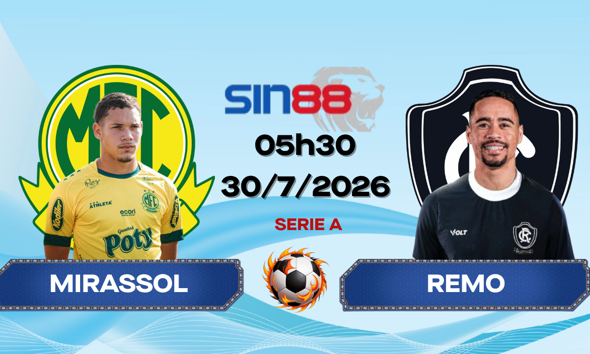 Soi kèo bóng đá Mirassol – Remo 05h30 ngày 30/07/2026 – Serie A