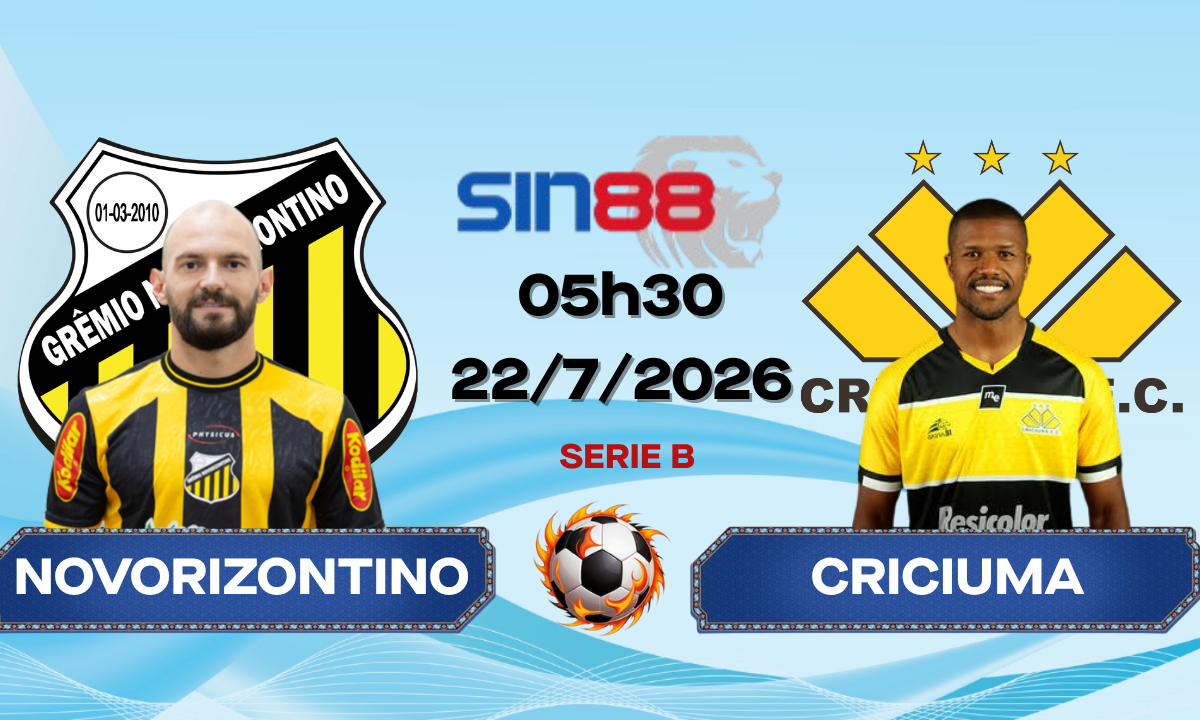 Soi kèo bóng đá Novorizontino – Criciuma 05h30 ngày 22/07/2026 – Serie B