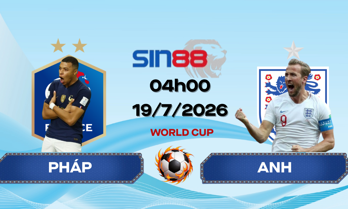 Soi kèo bóng đá Pháp - Anh 04h00 ngày 19/07/2026 - World Cup