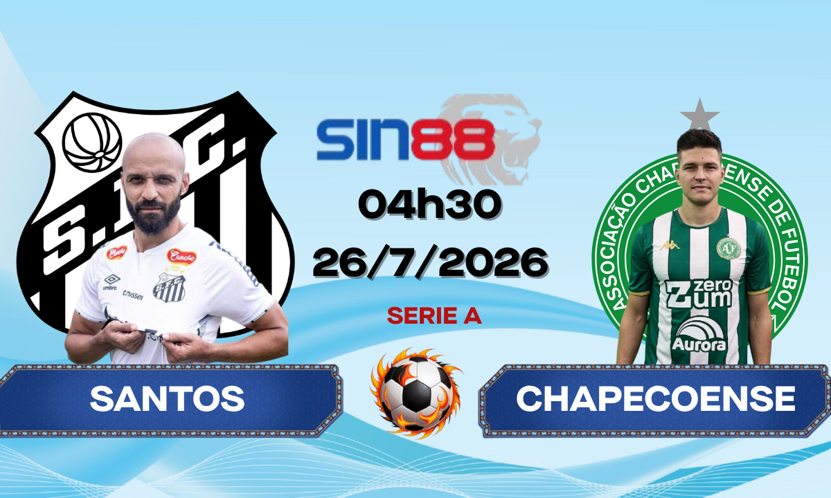 Soi kèo bóng đá Santos – Chapecoense-SC 04h30 ngày 26/07/2026 – Serie A