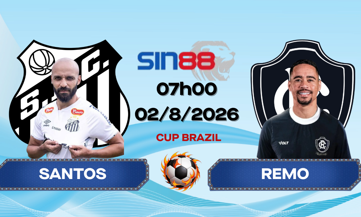 Soi kèo bóng đá Santos – Remo 07h00 ngày 02/08/2026 – Cúp Quốc gia Brazil