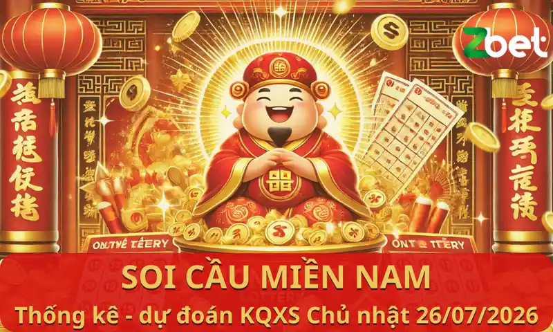 Zbet Soi Cầu Miền Nam – Chủ nhật ngày 26/07/2026 – XSMN