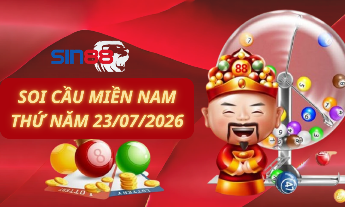 Soi cầu XSMN 23/07/2026 – Dự đoán xổ số miền Nam Thứ năm