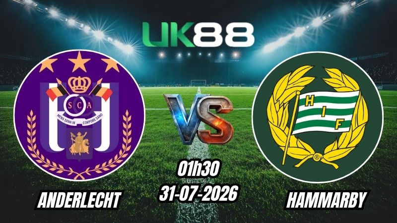 Soi kèo Anderlecht vs Hammarby | 01h30 – 31/07/2026 – Play-off Europa League