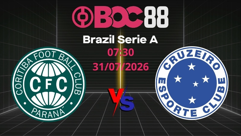 Soi Kèo Coritiba vs Cruzeiro | 07:30 31/07/2026 – Brazil Serie A