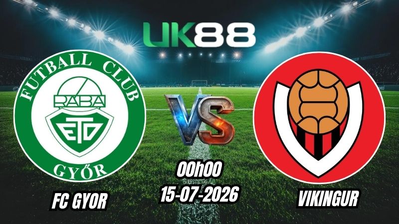 Soi kèo FC Gyor vs Vikingur | 00h00 - 15/07/2026 - Champions League